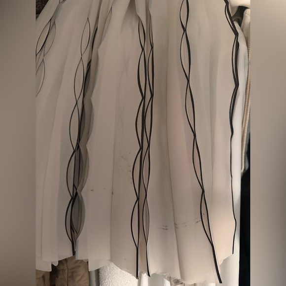 🪩  COS 🪩THE PLEATED CHIFFON PANTS XS BEIGE - Picture 12 of 13